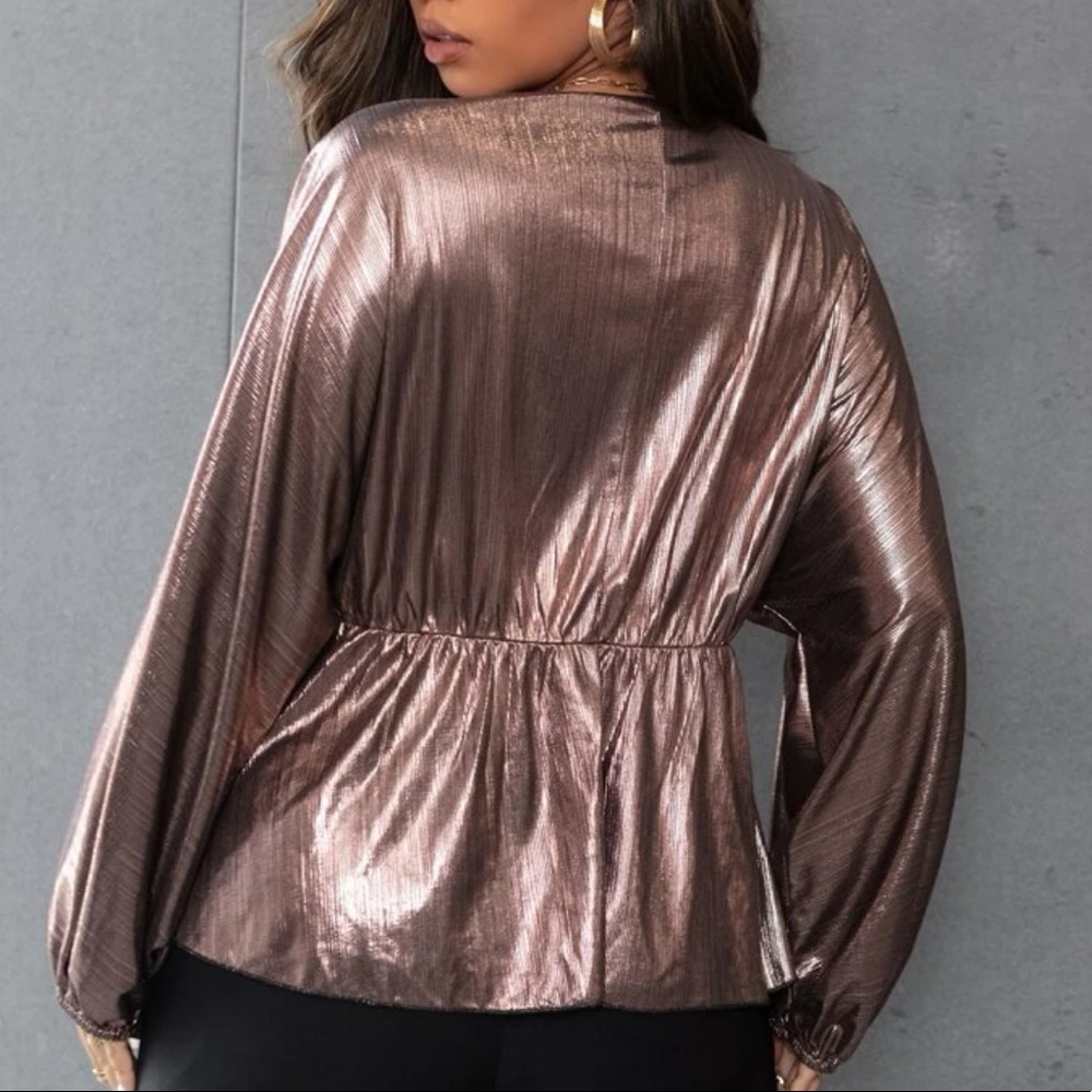 Pink metallic blouse - Picture 2 of 3
